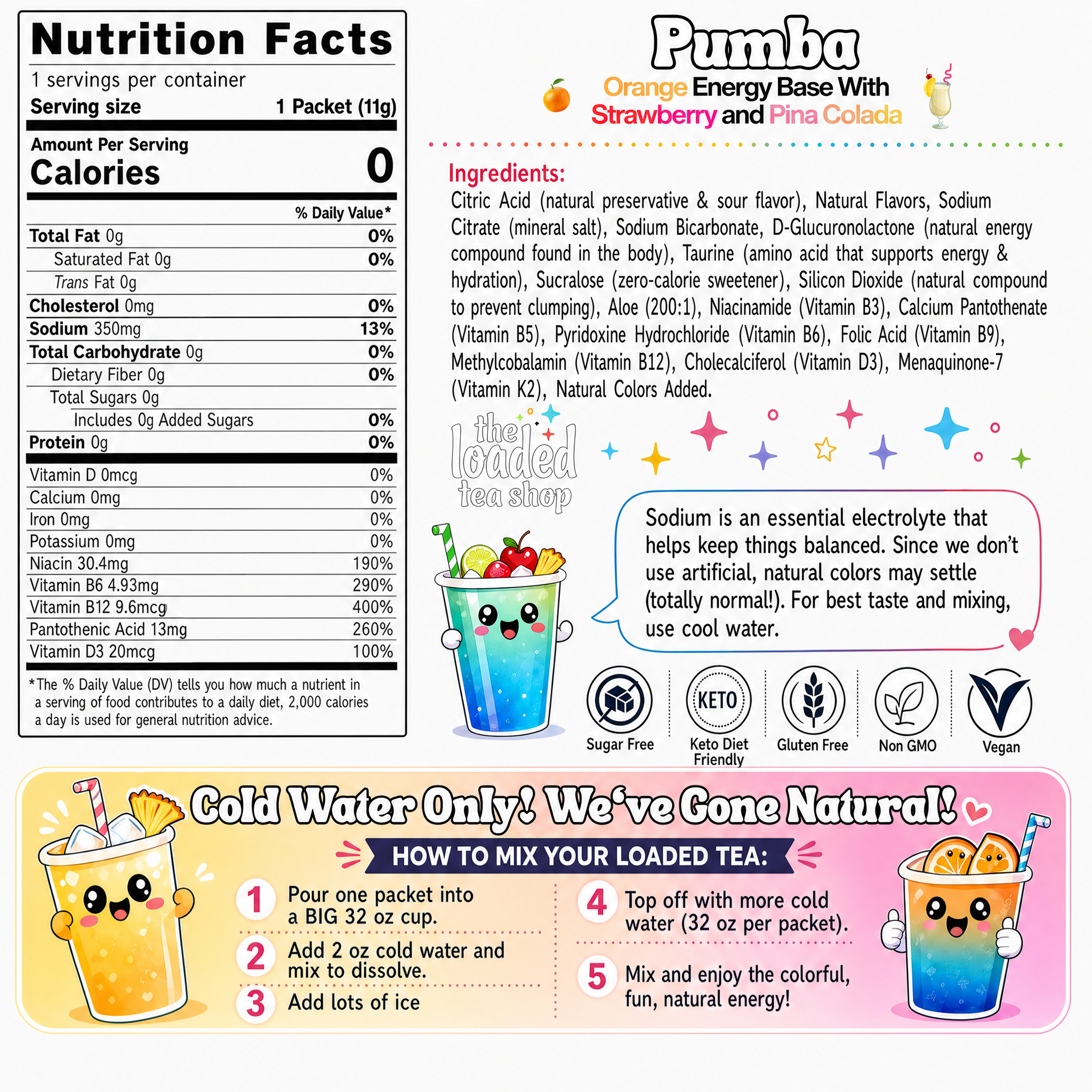Pumba Caffeine-Free Tea | Tropical Flavor - Build Your Bundle