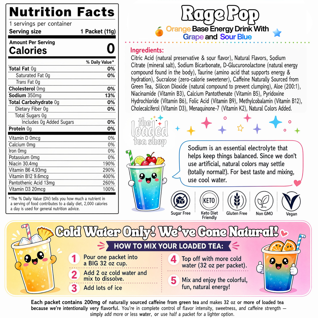 50 Case Rage Pop - Bright Flavor Daily
