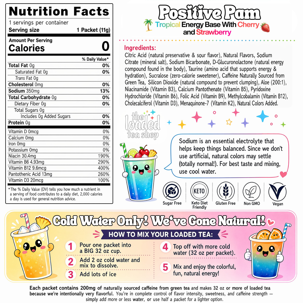50 Case Positive Pam - The Loaded Tea Flavor