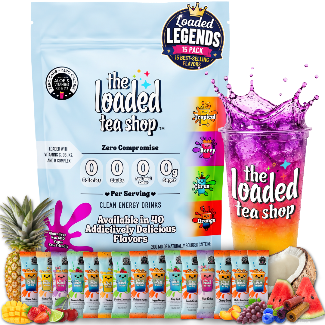 The Loaded Tea Shop Amazon Legendary Best Sellers 15 pack, 11g Stick Pack - Made for Sipping